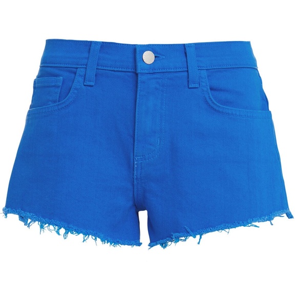NWT Slink Jeans Frayed Denim Cutoff Shorts 14 Classic Royal Blue - Picture 3 of 7